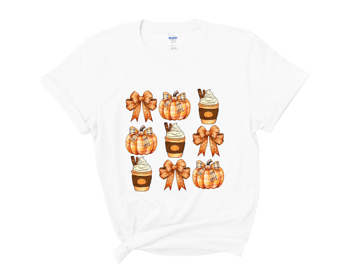 “Frappé, bow & pumpkin” Tee