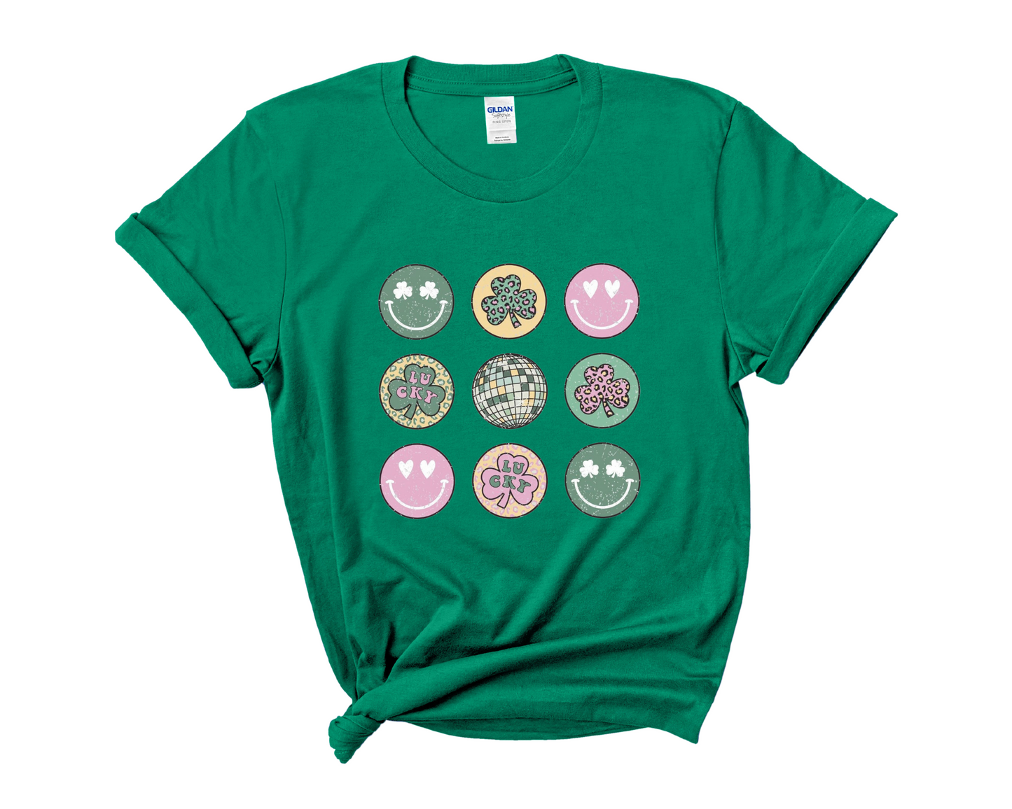 “Disco, clover & smiley” Tee