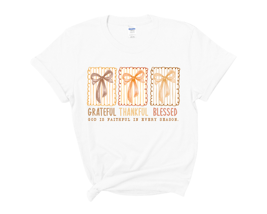 “Grateful, thankful & blessed” Tee