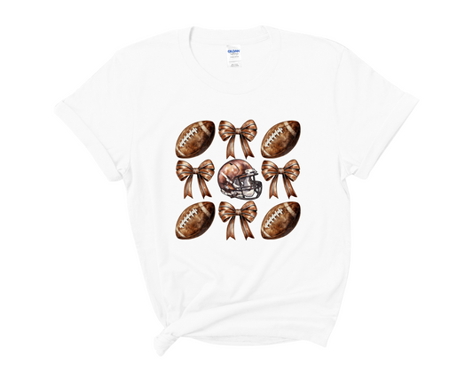 “Foootball, bow & helmet” Tee