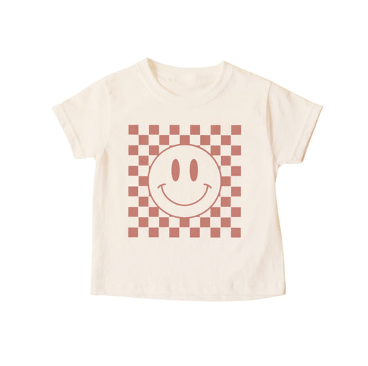 “Checkered Smiley” Tee